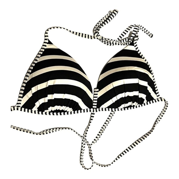 NEW Look string bikini top black white stripe. - Picture 1 of 7